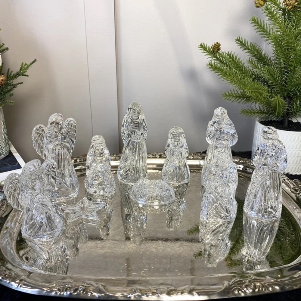✝️ Vintage Princess House Lead Crystal Nativity Set